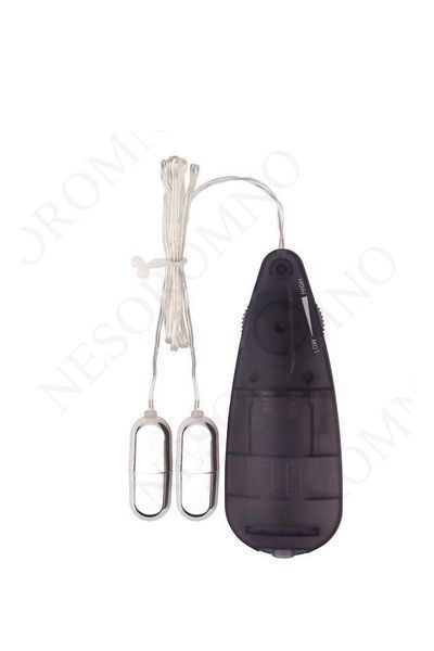 Вібропулі сріблясті Chisa Hi-Basic Double Play Bullets Vibrator з чорним пультом управління 08553 / CN-131508553 фото
