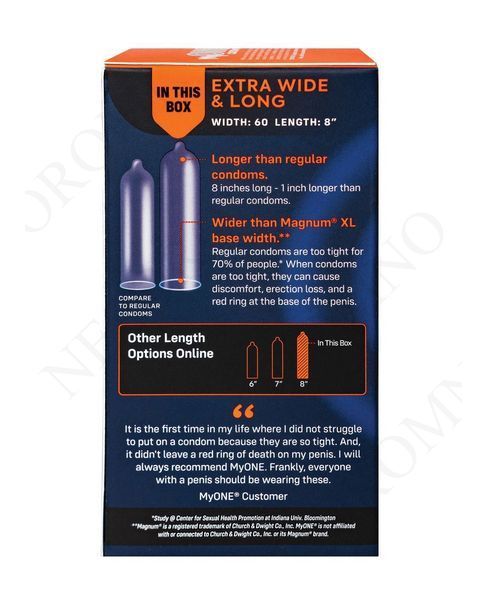 Презервативи MyONE Extra Wide and Long розмір 60K, 10 шт myt60K-10C фото