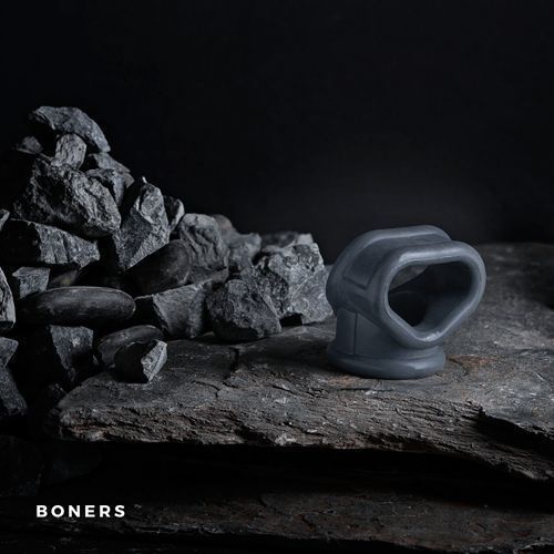 Ерекційне кільце Boners для пеніса та яєчок, сіре BON021 фото