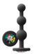 Анальна пробка з кристалом GLAMS RIPPLE RAINBOW Gem BLACK T280778 фото 2