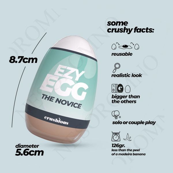 Мастурбатор-яйце, вагіна CRUSHIOUS EZY EGG THE Novice, реалістичний EX53190 фото