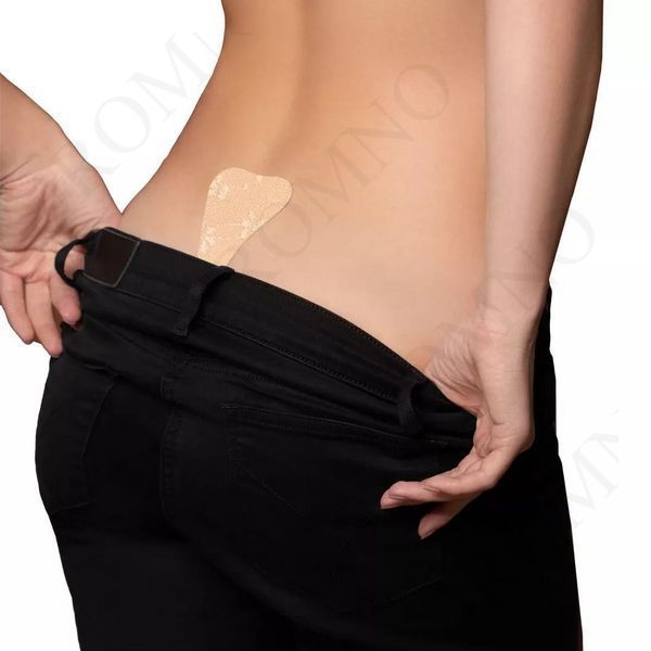 Самоклеючі трусики Bye Bra з мереживом, бежеві, One Size BB30901 фото