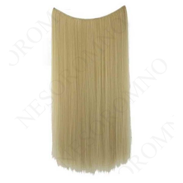 Треси прямі на прозорій гумці Polily &mdash; 60 см "Золотий блонд" X0000974-2 фото