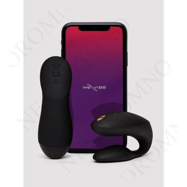 Вібратор для пар We-Vibe Chorus Pro Satin Black з пультом і додатком, чорний SNSP1SG9 фото