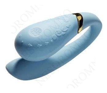 Вібромасажер для пар з функцією управління зі смартфона ZALO Fanfan Set, Royal Blue ZL00435 фото