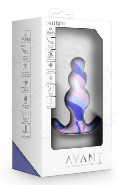 Анальна пробка рельєфна зі стопером Blush Avant Twilight Blush різнокольорова T331824 фото
