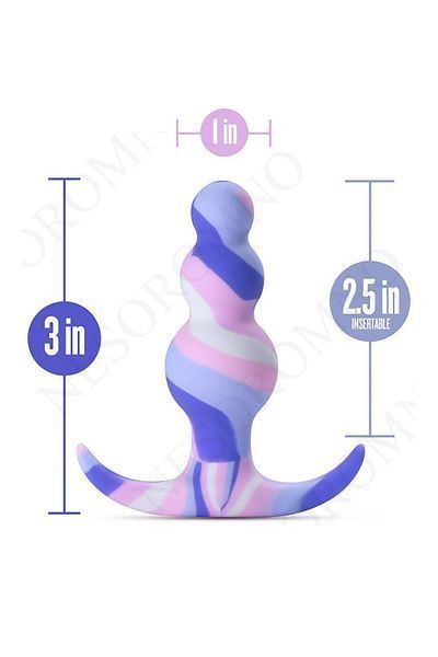 Анальна пробка рельєфна зі стопером Blush Avant Twilight Blush різнокольорова T331824 фото