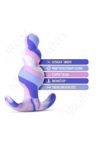 Анальна пробка рельєфна зі стопером Blush Avant Twilight Blush різнокольорова T331824 фото