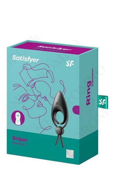 Ерекційне віброкільце Satisfyer Sniper чорне ST4018386 фото