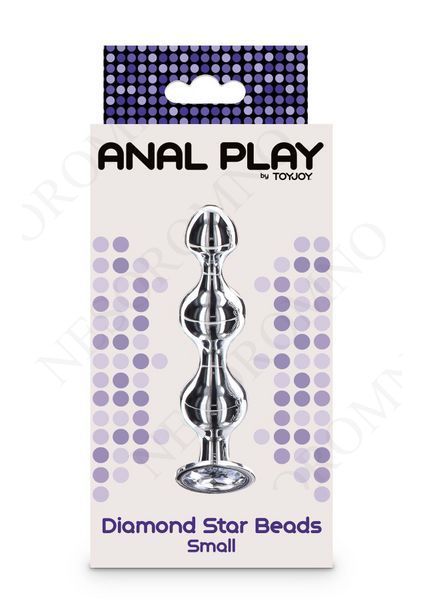 Анальна ялинка металева з каменем Toy Joy Anal Play Diamond Star Beads, Small TJ10576 фото