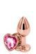 Анальна пробка REAR ASSETS ROSE GOLD HEART PINK, s T280795 фото 2
