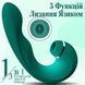 Багатофункціональний силіконовий вібратор 3-в-1 для клітора та точки G з імітацією лизання 20 режимів зелений X00001298-1 фото 3