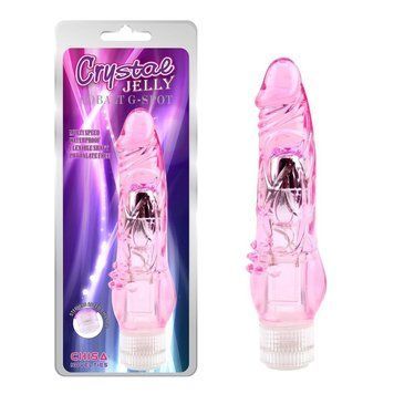 Вібратор із додатковою стимуляцією клітора Chisa Crystal Jellie на батарейках, рожевий 70361 /CN-131870361 фото