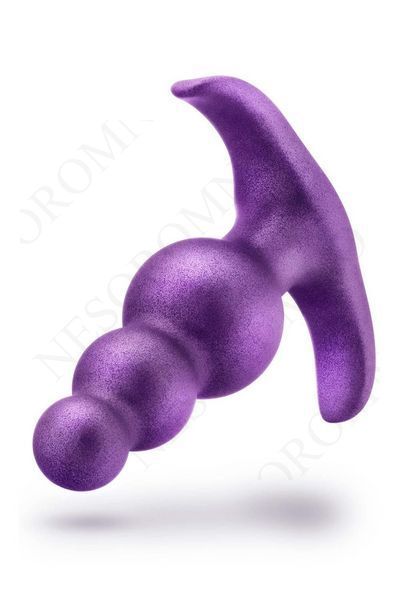 Анальна пробка рельєфна зі стопером Blush Anal Adventures Matrix фіолетова T331995 фото