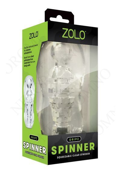 Мастурбатор прозорий ZOLO GRIPZ SPINNER T670057 фото