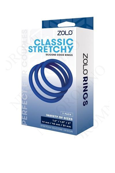 Набір ерекційних кілець ZOLO CLASSIC STRETCHY SILICONE COCK RING T670051 фото