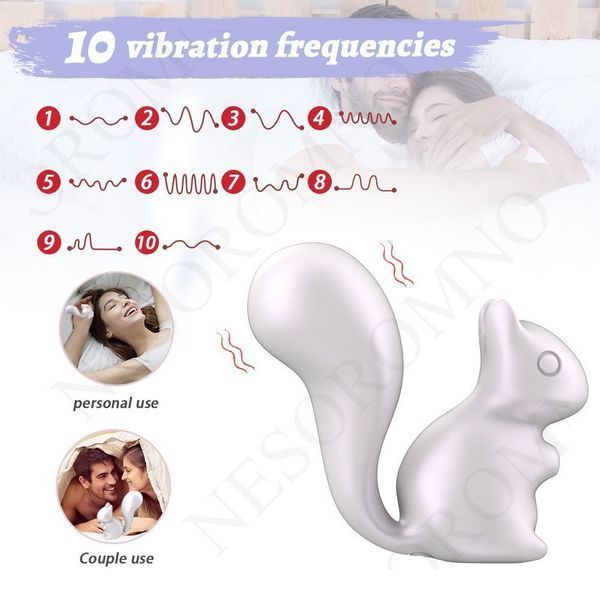 Міні-вібратор кліторальний Every Night Toys Debbie у формі білочки білий, 10 режимів вібрації 20556 /YAI707-002 фото