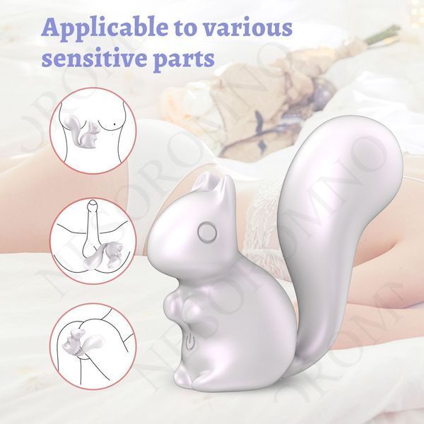 Міні-вібратор кліторальний Every Night Toys Debbie у формі білочки білий, 10 режимів вібрації 20556 /YAI707-002 фото