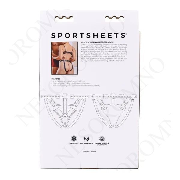 Трусики для страпонів Sportsheets Aurora High Waisted чорні SP10059 фото