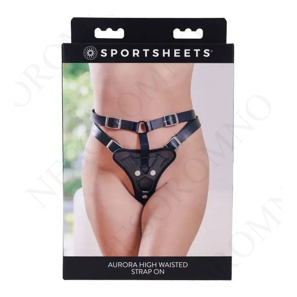 Трусики для страпонів Sportsheets Aurora High Waisted чорні SP10059 фото