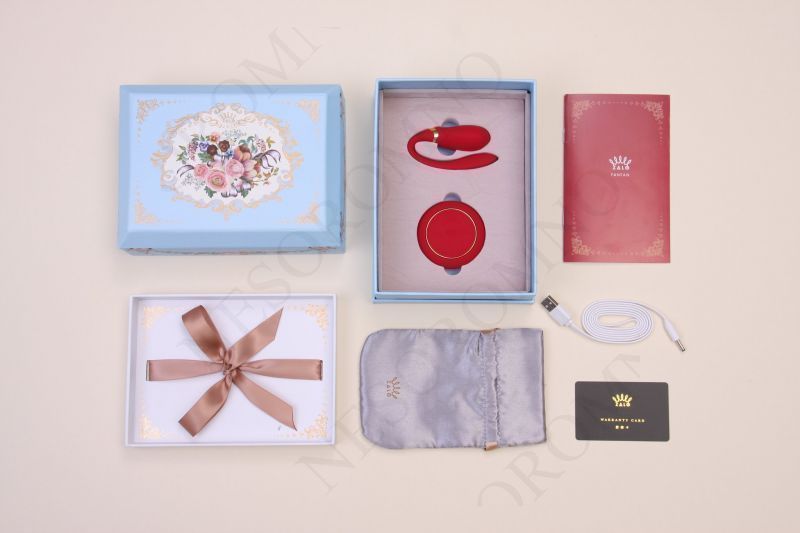 Вібромасажер для пар з функцією управління зі смартфона ZALO Fanfan Set, Bright Red ZL00437 фото