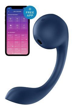 Вібратор для точки G та клітора Satisfyer Pro+ Wave 4 Connect App з додатком, синій ST4044163 фото