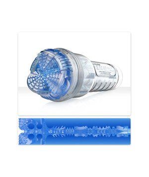 Мастурбатор у колбі з імітацією орального сексу Fleshlight Turbo Core Blue Ice, блакитний FL11260 фото