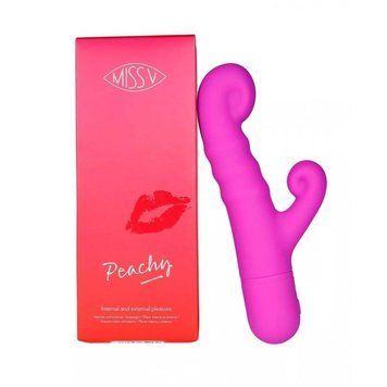 Кролик вібратор Peachy Pretty Violet Miss V, рожевий MSV52132 фото