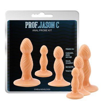 Набір анальних пробок Chisa Prof.Jason C Anal Probe Kit, бежевий 86427 /CN-101486427 фото