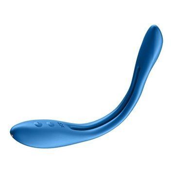 Універсальний вібратор (ерекційне кільце), що гнеться Satisfyer Elastic Game синій T360353 фото