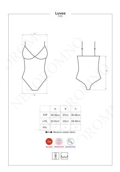 Боді Obsessive Luvaeteddy S/M  410716 фото