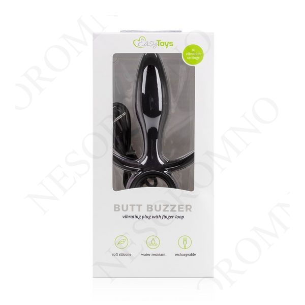 Анальна пробка з вібрацією Butt Buzzer чорна ET804BLK фото