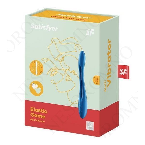 Універсальний вібратор (ерекційне кільце), що гнеться Satisfyer Elastic Game синій T360353 фото