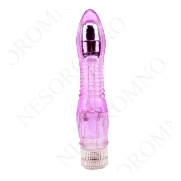 Вібратор гелевий ребристий Chisa Crystal Jellie, фіолетовий 82631 /CN-131848263 фото