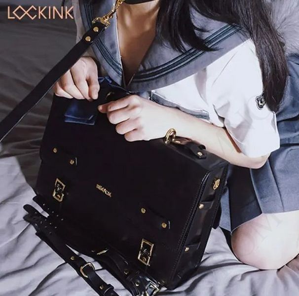 Сумка для зберігання секс-іграшок та БДСМ Шкіра Чорна Lockink 800706 /Z-SMD-004-ZH фото