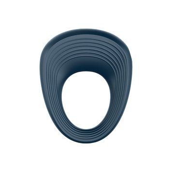 Ерекційне рельєфне віброкільце Satisfyer Power Ring синє T360075 фото