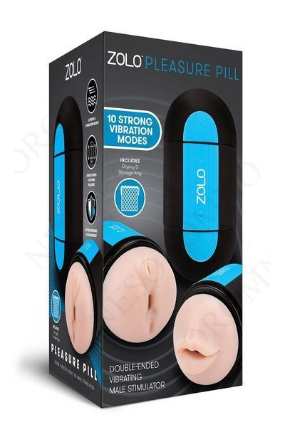 Двосторонній мастурбатор ZOLO PLEASURE PILL T670056 фото