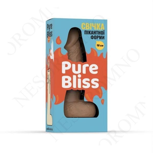 Свічка пікантної форми Pure Bliss BIG Brown, коричнева, 18 см PB410387 фото