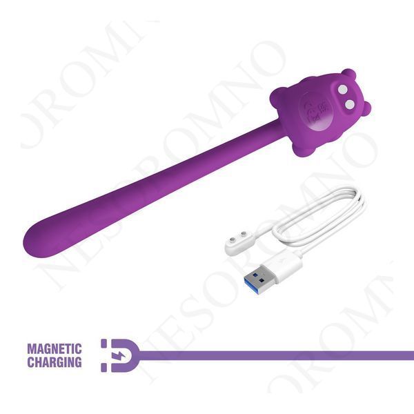 Точковий вібратор для клітора Pretty Love Cute Bear Flirting Stick гнучкий, 13,3 х 1,2 х 2,4 см BW-500032-2 фото