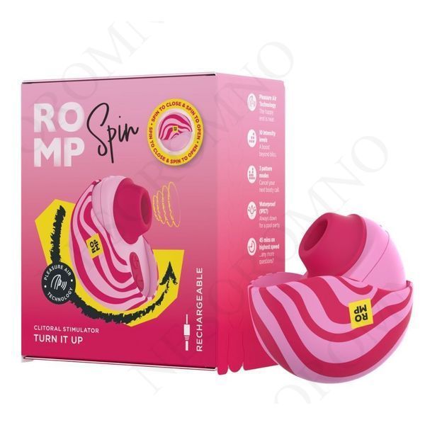 Вакуумний стимулятор клітора ROMP Spin в тревел-форматі, рожевий RPPA1SGZ фото