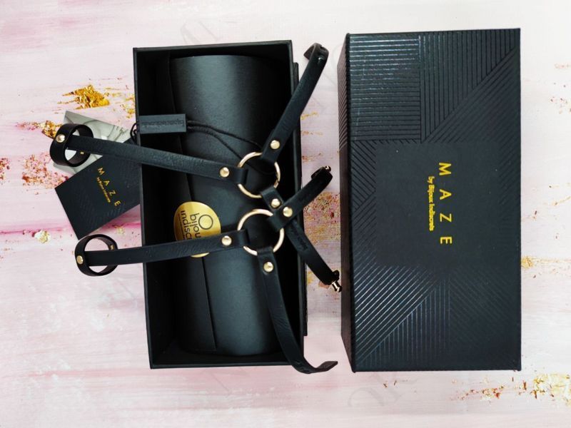 Браслети на зап'ястя та палець MAZE Bijoux Indiscrets чорні, OS  В0240 фото
