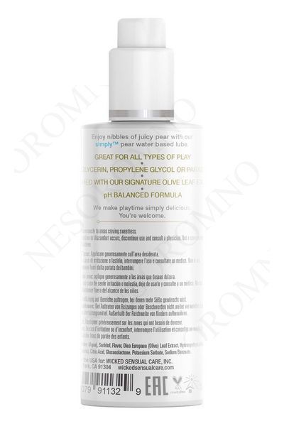 Лубрикант Wicked Sensual Care на водній основі з ароматом та смаком Груші, 70 мл T252325 фото