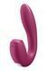 Подвійний смарт вібратор із вакуумною стимуляцією Satisfyer Sunray Connect App Berry бордовий T360371 фото 2