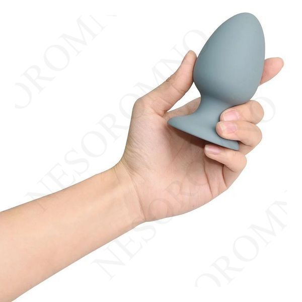 Анальна пробка Dream Toys Nude сіра, 8 х 4 см DT22176 фото
