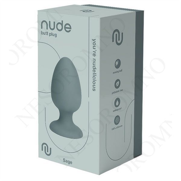 Анальна пробка Dream Toys Nude сіра, 8 х 4 см DT22176 фото