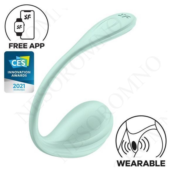 Смарт вібро-яйце Satisfyer Smooth Petal, м'ятний T4002736 фото