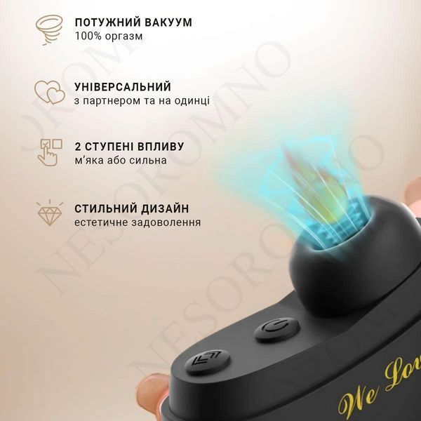 Стимулятор клітора вакуумно-хвильовий вуманайзер Portable Sucker 10 режимів USB Type-C зарядка Білий X00001230-2 фото