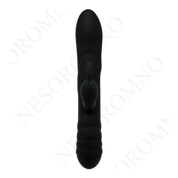 Вібратор-кролик Adrien Lastic Twister з ротацією, чорний AD11249 фото