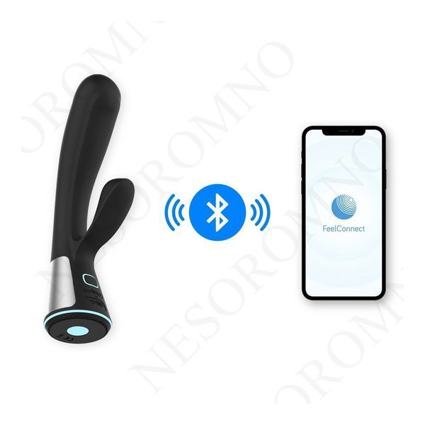 Вібратор-кролик Ohmibod Fuse KIIROO з інтерактивним підключенням, чорний KR639 фото