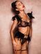 Сексуальний мереживний комплект Star Night Sexy Set з пір'ям та ланцюжками, чорний, XS-S (без коробки) R81289-1 фото 2